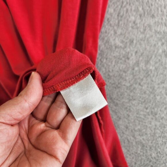 Eileen Fisher Dress Womens XS Pink Midi Jersey Knit Keyhole Minimalist Vacation - Picture 7 of 12